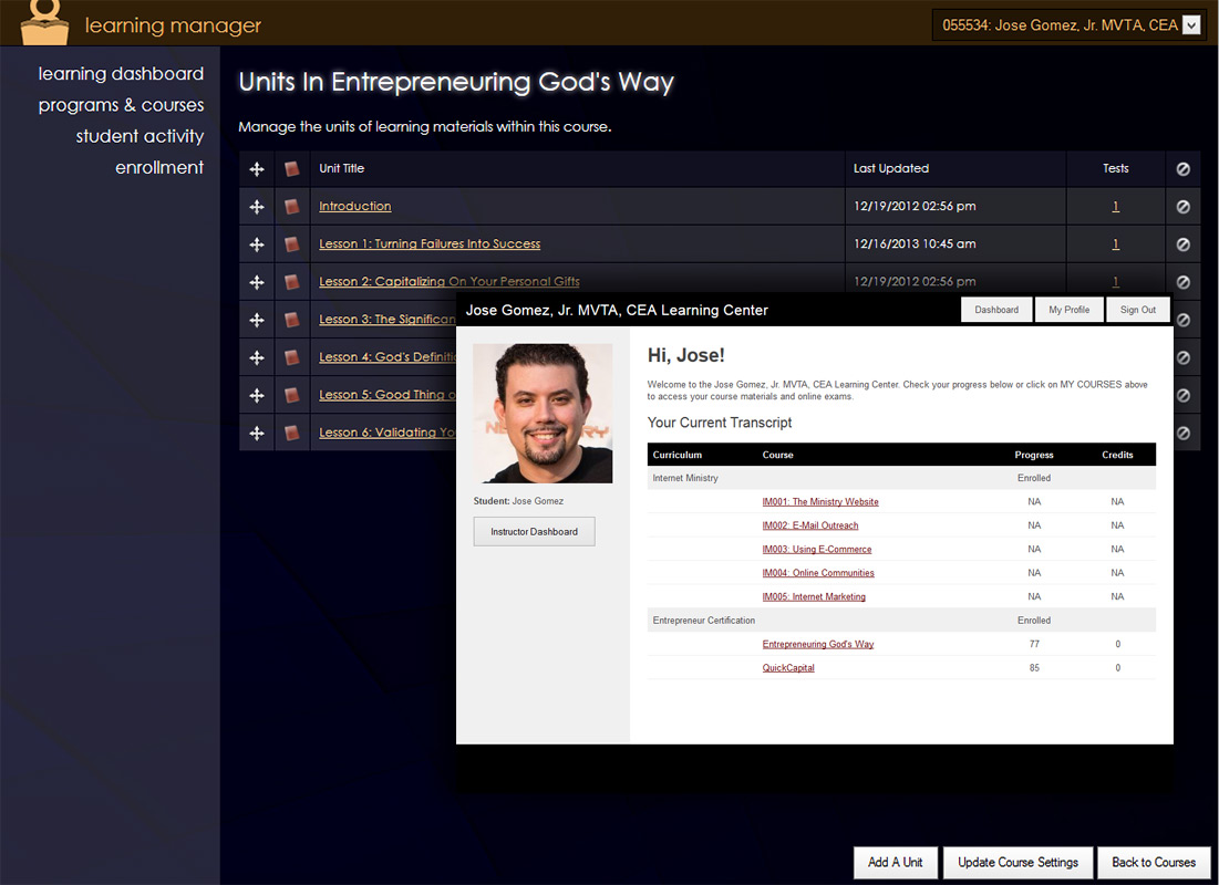 Tampa CMS Learning Manager